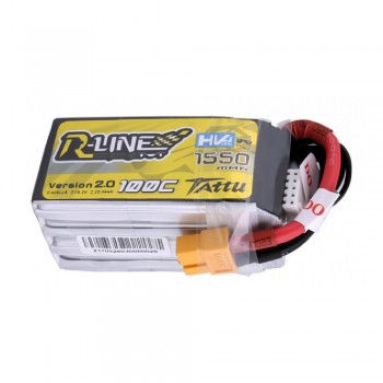 Tattu R-Line Version 2.0 1550mAh 100C 4S1P High Voltage Lipo Battery Pack with XT60 Plug | TA-RL2.0-100C-1550-4S1P-HV