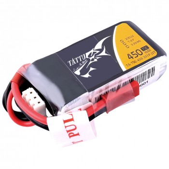 Tattu 450mAh 7.4V 75C 2S1P Lipo Battery Pack with JST-SYP plug | TA-75C-450-2S1P-JST