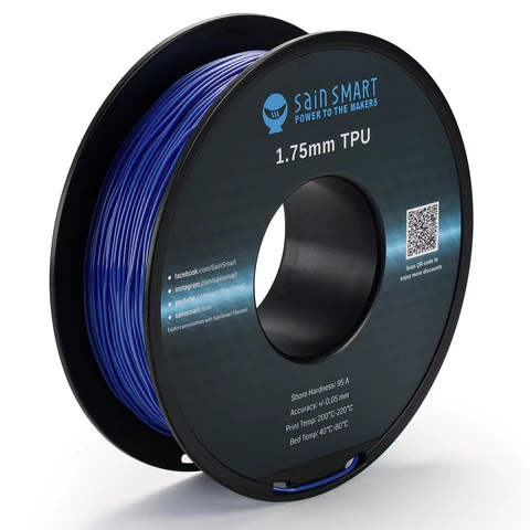 SainSmart TPU Filament 1.75mm 0.8kg / 1.76lb Roll Galaxy Blue