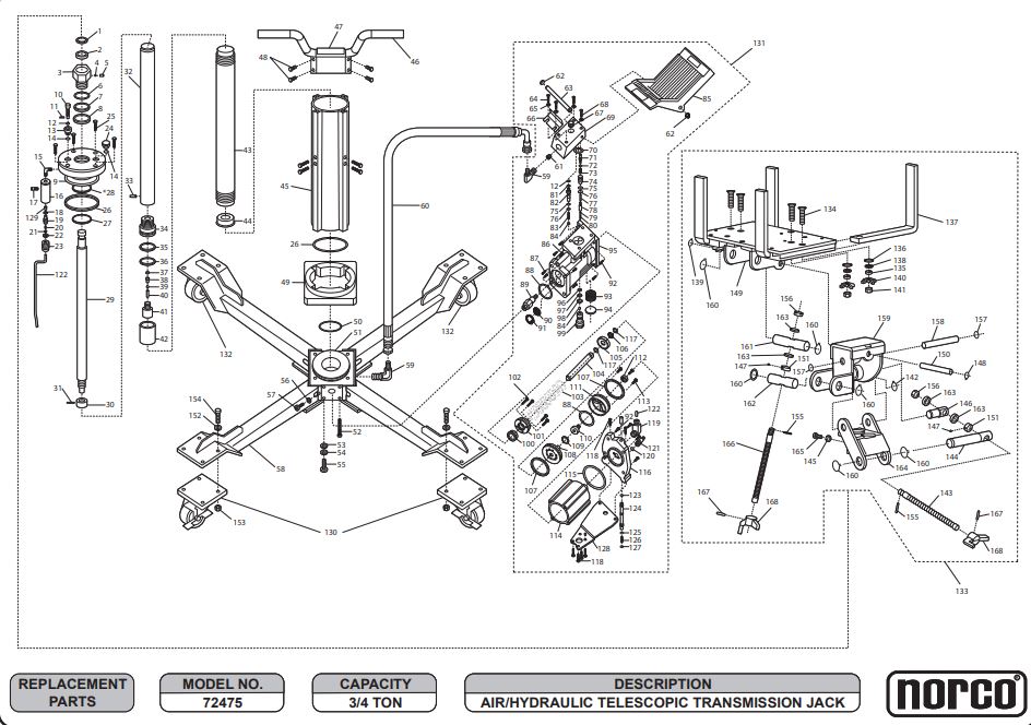 Norco 282885 PUMP KIT FOR 72450A,72475