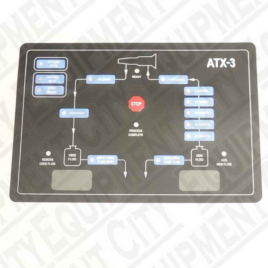 RTI 024 80119 00 FluidPro 06 ATX-3 Keypad Overlay 